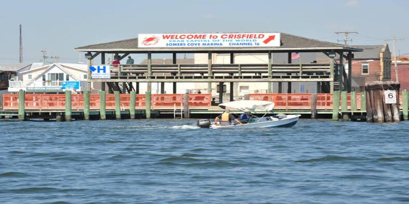 View of Crisfield harbor from the water