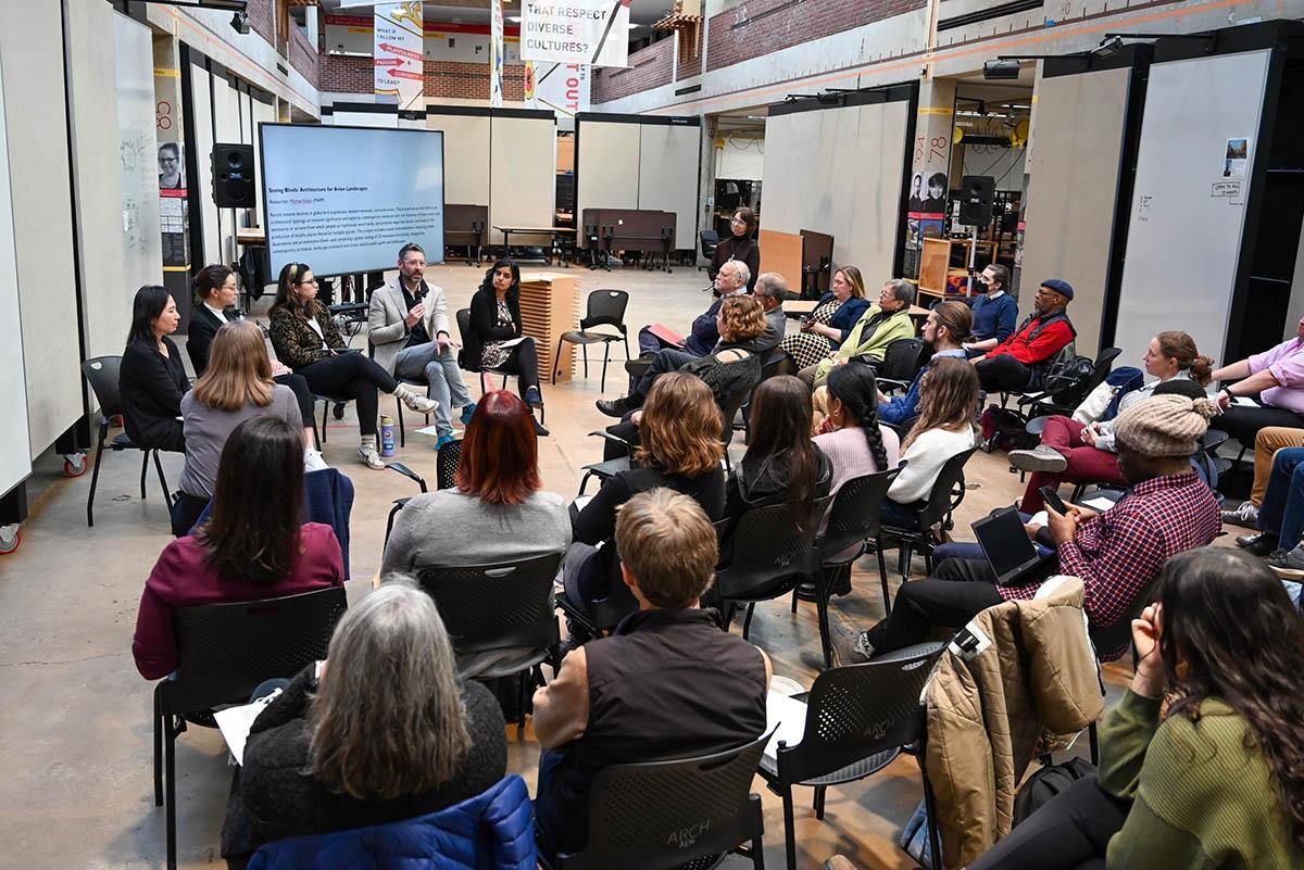 People attending the healthy places seed grant mid-year roundtable