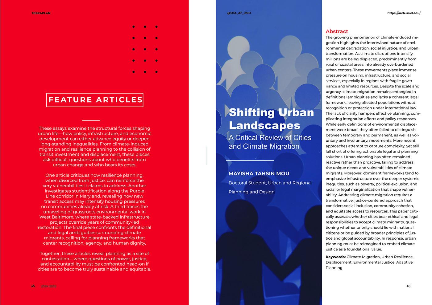 Spread from the Terraplan publication