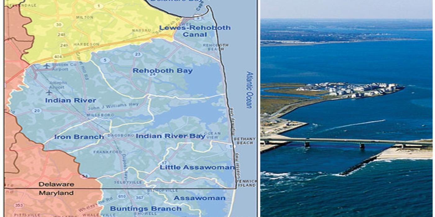 map and photograph of the coastline