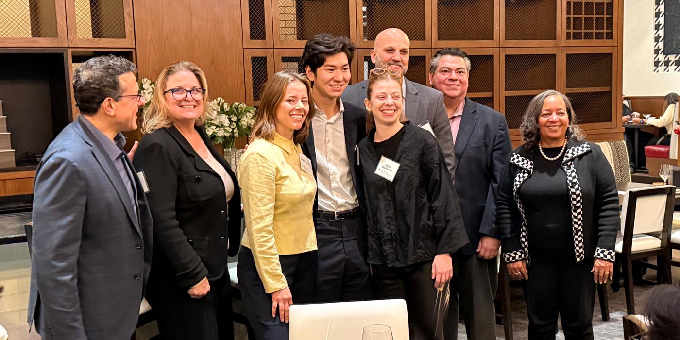 Group shot of Colvin Case Study Challenge 2025 winners and judges. 