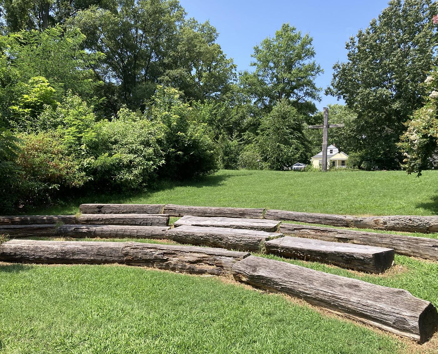 St. Luke’s Episcopal Church amphitheatre made from wood