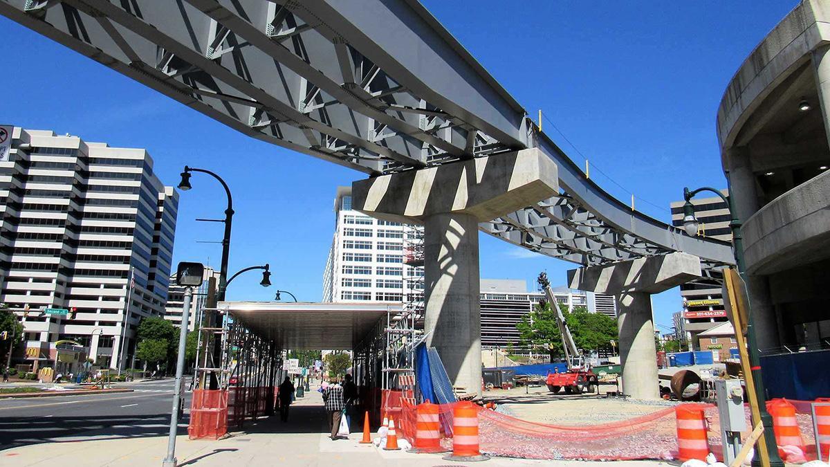 Purple line under construction