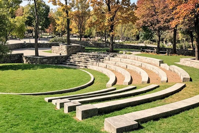 Circular Amphitheater in the grass
