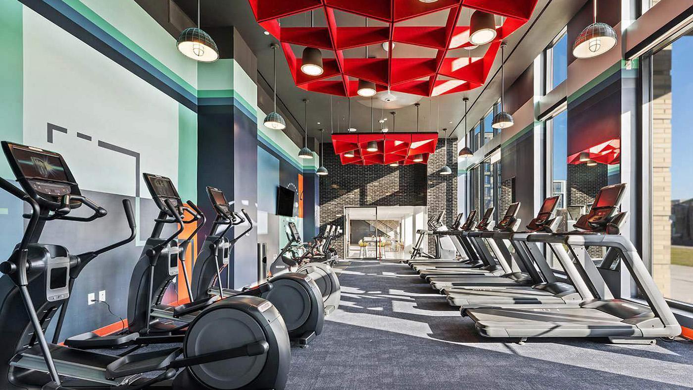 View of the gym at The Starbursts