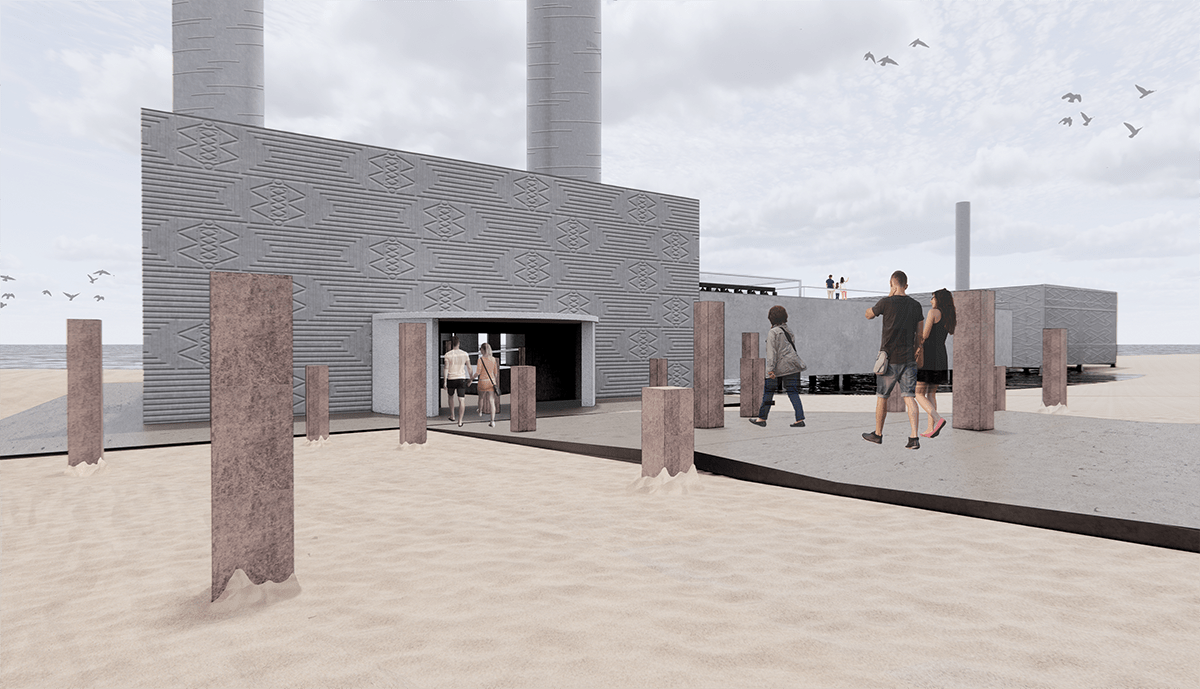 Rendering of using historical markers in buildings