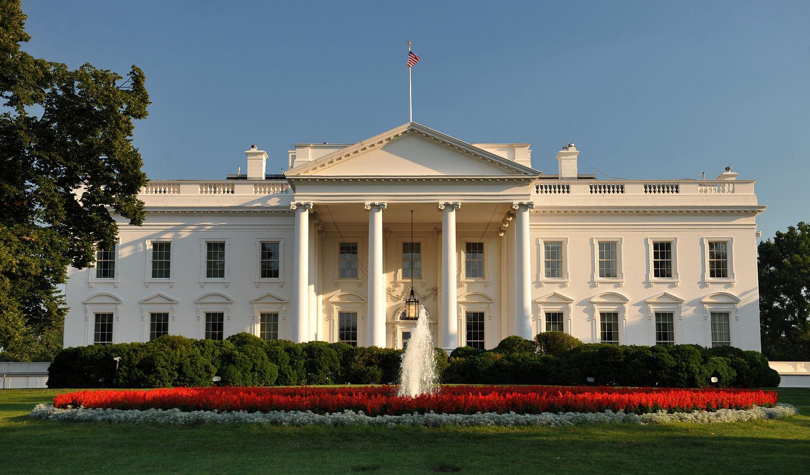 White house in spring