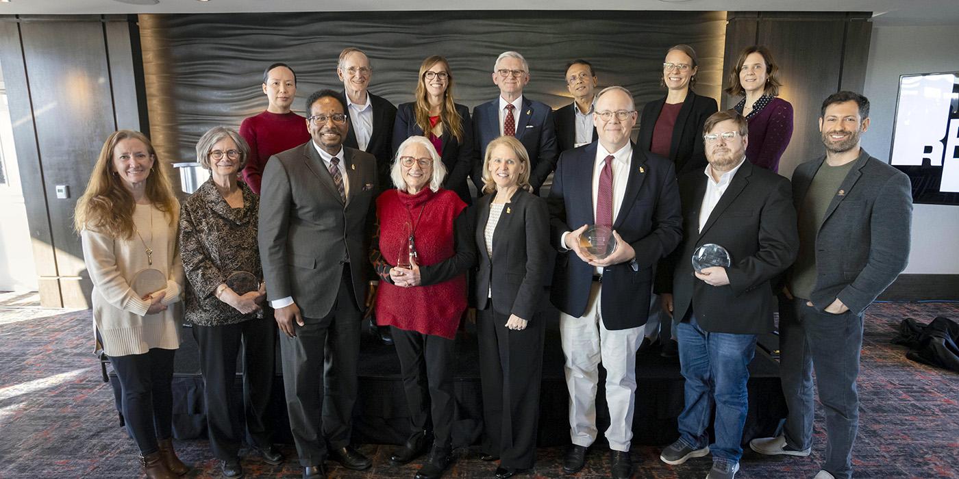 Group photo of faculty scholars winning in research and excellence