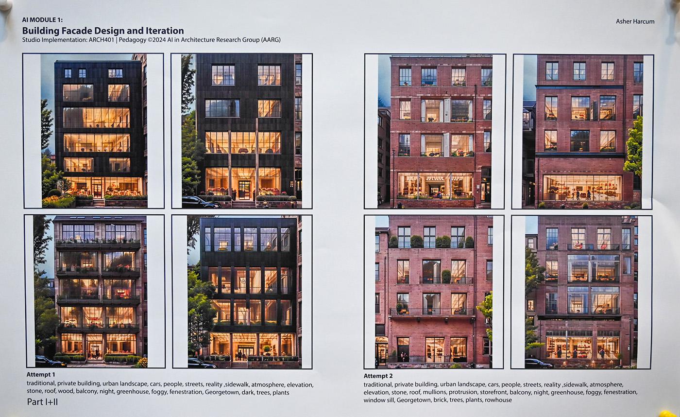 Iterations of architecture buildings using AI models