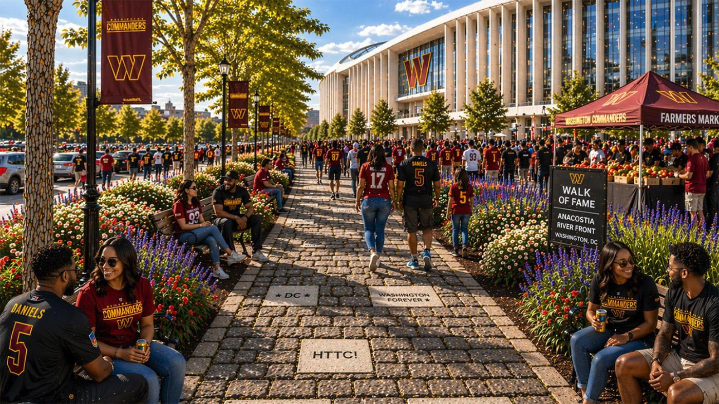 People on the Washington Commanders walk of fame