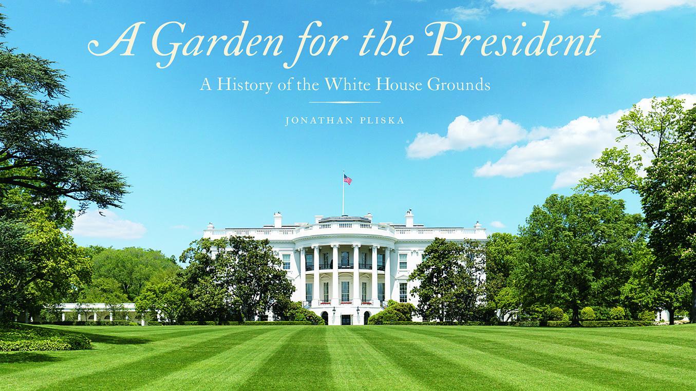 The lawn of the front of the white house 