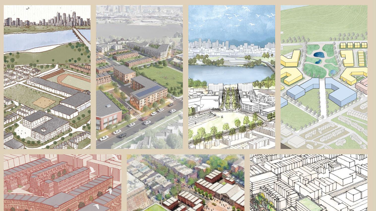 A grid of the urban design studio Madison Park projects