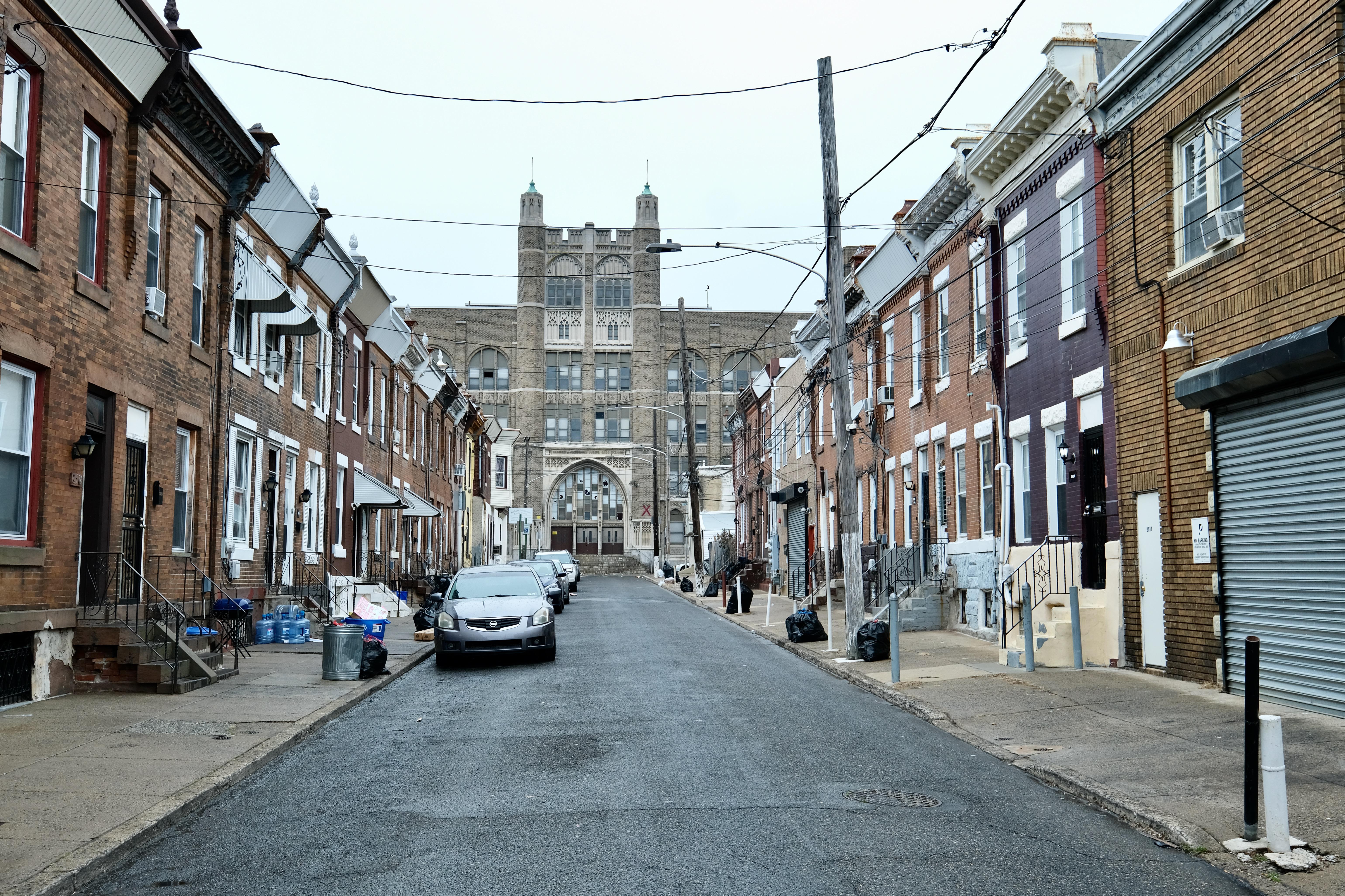 Thomas FitzSimons High School and its North Philadelphia neighborhood (2022/Amy J. Bach)