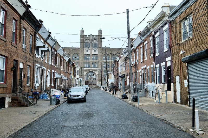 Thomas FitzSimons High School and its North Philadelphia neighborhood (2022/Amy J. Bach)