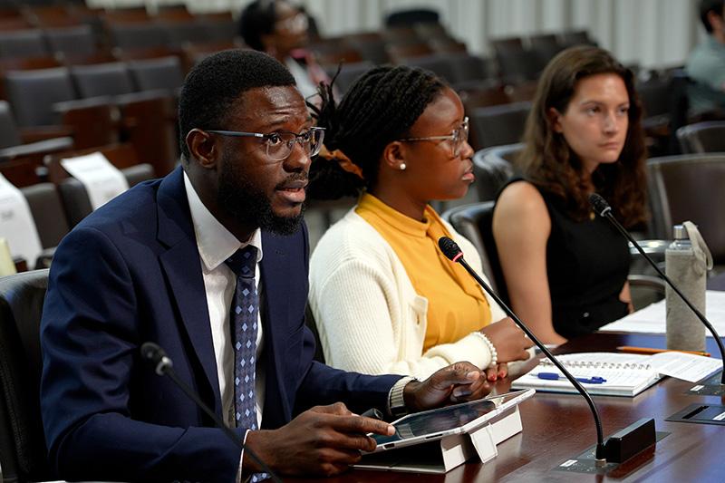 Emmanuel Boateng speaking at the MCDOT summer fellowship